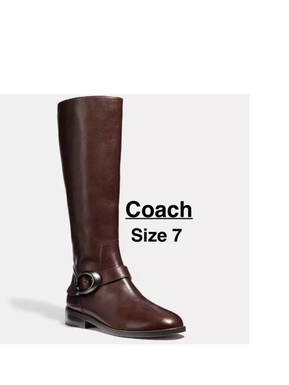 Coach Brynn Riding Boot size 7 brown ⭐️⭐️⭐️⭐️